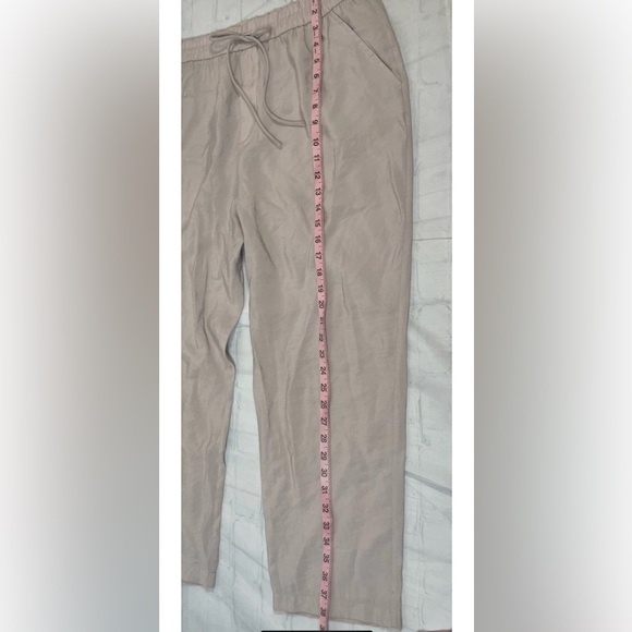 Zara Modal Blend Satin Style Pants W/Pocket Drawstring Woman’s Size XL Beige  - Picture 10 of 16